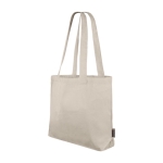 Bolsas de algodón reciclado asas largas 280 g/m2 Eco Premium Recycled color natural sexta vista