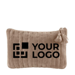 Neceser de terciopelo con costuras verticales 325 g/m2 Velvet color negro vista principal