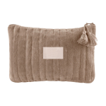 Neceser de terciopelo con costuras verticales 325 g/m2 Velvet color marrón grisáceo primera vista