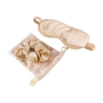 Bolsita de tela satinada personalizada para presentación Small Satin color champagne primera vista