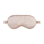 Antifaz de satén con tacto suave para relajarse con logotipo Satin color champagne primera vista