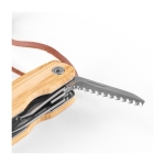 Multiherramienta para regalar fabricada en acero y madera Bamboo color natural vista detalle 10