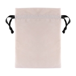 Bolsa de presentación en terciopelo con cordones Velvet Treasure color natural tercera vista