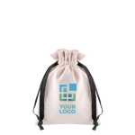 Bolsa de presentación en terciopelo con cordones Velvet Treasure color natural vista principal