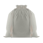 Bolsa grande de algodón con cierre de cordón 75 g/m2 CarryAll color natural primera vista