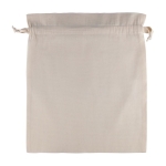 Bolsa grande de algodón con cierre de cordón 75 g/m2 CarryAll color natural segunda vista