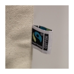 Bolsa de comercio justo de algodón de 140 g/m2 Eco Plus FairTrade color natural tercera vista