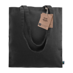 Bolsa de comercio justo con asas largas 180 g/m2 Flyca FairTrade Black color negro segunda vista