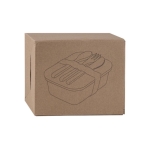 Fiambrera de cristal con tapa y cubiertos de bambú 700ml Eco Glass color transparente segunda vista