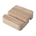 Soporte cuadrado para móvil de bambú para la oficina color madera segunda vista