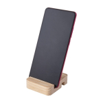Soporte cuadrado para móvil de bambú para la oficina color madera cuarta vista