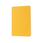 Libreta con tapa de cartón con hojas color crema a rayas A5 color amarillo