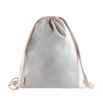 Bolsa de cuerdas algodón orgánico 140 g/m2 color beige primera vista