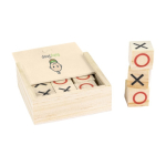 Juego tres en raya en caja de madera para obsequio de empresa color madera tercera vista