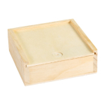 Juego tres en raya en caja de madera para obsequio de empresa color madera vista detalle