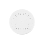 Cargador inalámbrico aspecto de bambú redondo Bamboo color blanco quinta vista