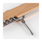 Navaja personalizada de acero y bambú con 9 funciones Zermatt color madera cuarta vista