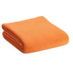 Manta personalizada barata tejido polar 180 g/m2 color naranja