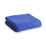 Manta personalizada barata tejido polar 180 g/m2 color azul marino primera vista