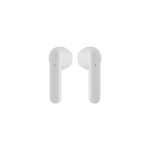 Sencillo auricular con logo y bluetooth 5.0 en caja color blanco tercera vista