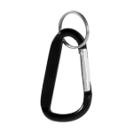 Llaveros personalizados baratos en aluminio estilo mosquetón Aluclip color negro segunda vista frontal