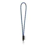Lanyards tubulares a rayas con entrega de 4-6 días Tube Stripes Dark color azul real