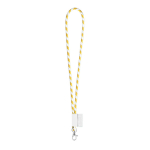 Lanyard tubular con diseño a rayas entrega 4-6 días Tube Stripes Clear color amarillo
