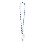 Lanyard tubular con diseño a rayas entrega 4-6 días Tube Stripes Clear color azul real