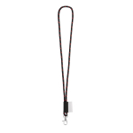 Lanyard tubular de color oscuro para la oficina Tube Nautic Black color rojo