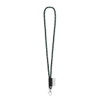 Lanyard tubular de color oscuro para la oficina Tube Nautic Black color verde