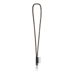 Lanyard tubular de color oscuro para la oficina Tube Nautic Black color naranja
