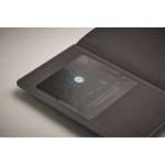 Libreta ecológica personalizada con semillas A5 hojas a rayas Grow color azul vista fotografía cuarta vista