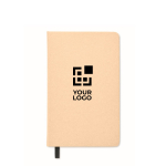 Libreta ecológica personalizada con semillas A5 hojas a rayas color beige vista de impresión