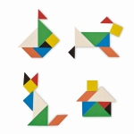 Rompecabezas tangram de madera de colores para regalar Shape color madera cuarta vista
