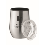 Vaso de acero inoxidable de doble pared con tapa 350ml Colors color plateado mate vista principal