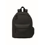 Mochila personalizada de poliéster RPET sencilla de colores Student color negro segunda vista