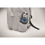 Mochila personalizada de poliéster RPET sencilla de colores Student color gris vista fotografía cuarta vista