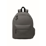 Mochila personalizada de poliéster RPET sencilla de colores Student color gris oscuro segunda vista