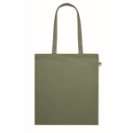 Bolsa de algodón orgánico a color con asas largas 180 g/m2 Eco Cotton color verde segunda vista