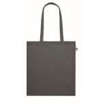 Bolsa de algodón orgánico a color con asas largas 180 g/m2 Eco Cotton color gris oscuro segunda vista