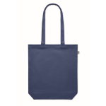 Bolsa de canvas orgánico en color 270 g/m2 Eco Strong Colors color azul cuarta vista