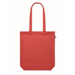 Bolsa de canvas orgánico en color 270 g/m2 Eco Strong Colors color rojo cuarta vista