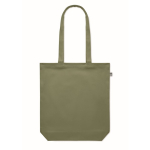 Bolsa de canvas orgánico en color 270 g/m2 Eco Strong Colors color verde cuarta vista