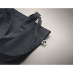 Bolsa de canvas orgánico en color 270 g/m2 Eco Strong Colors color azul marino vista fotografía cuarta vista