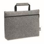 Bolsa de fieltro para portátil con bolsillo interior 15'' RPET Felt color gris