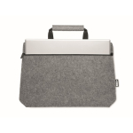 Bolsa de fieltro para portátil con bolsillo interior 15'' RPET Felt color gris tercera vista