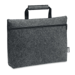 Bolsa de fieltro para portátil con bolsillo interior 15'' color gris oscuro segunda vista