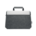 Bolsa de fieltro para portátil con bolsillo interior 15'' color gris oscuro vista trasera