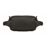 Riñonera poliéster RPET con correa ajustable y bolsillo interior Strap color negro cuarta vista