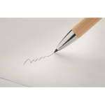 Original bolígrafo promocional barato de bambú sin tinta Bamboo color madera vista fotografía segunda vista